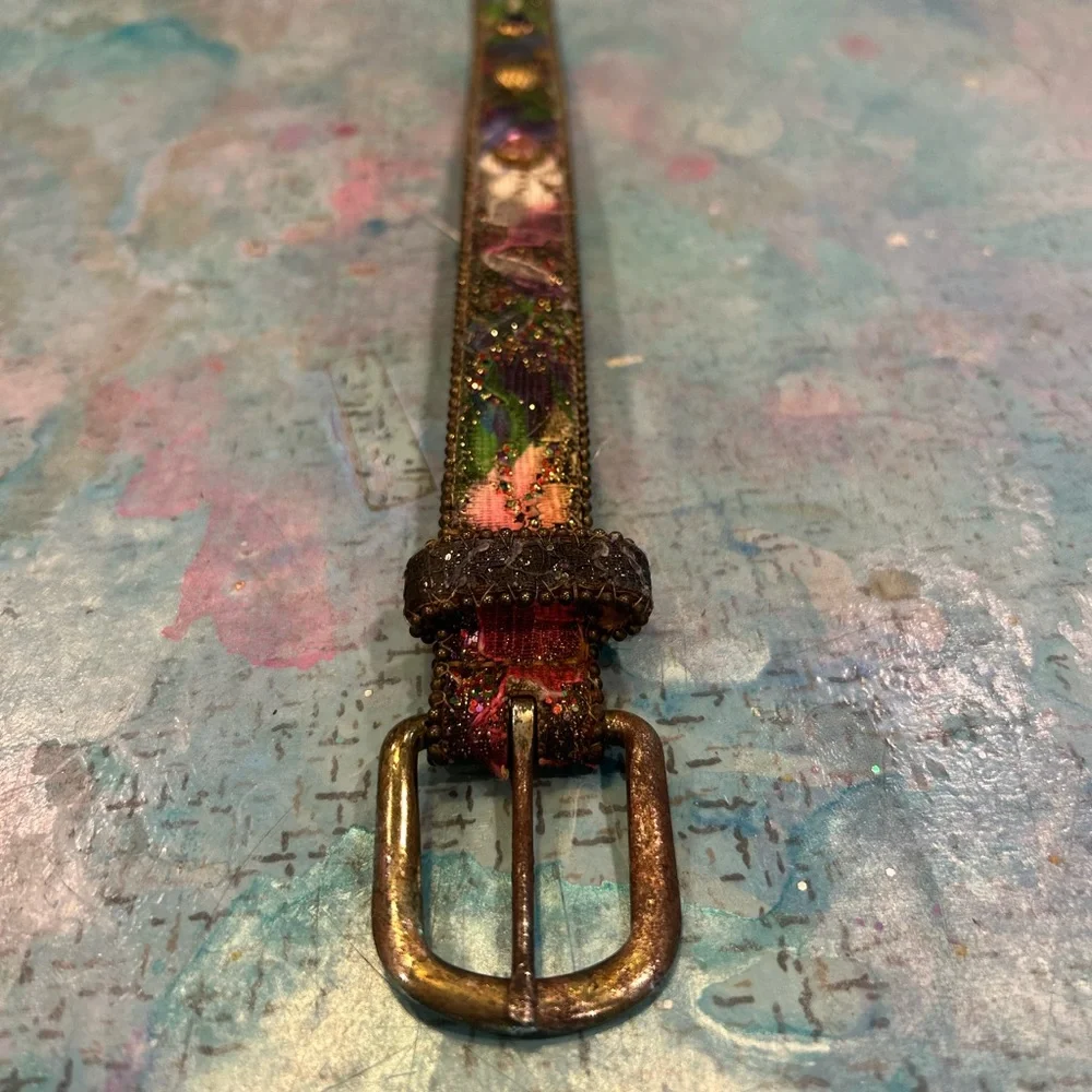 80s Glitter Jeweled Belt